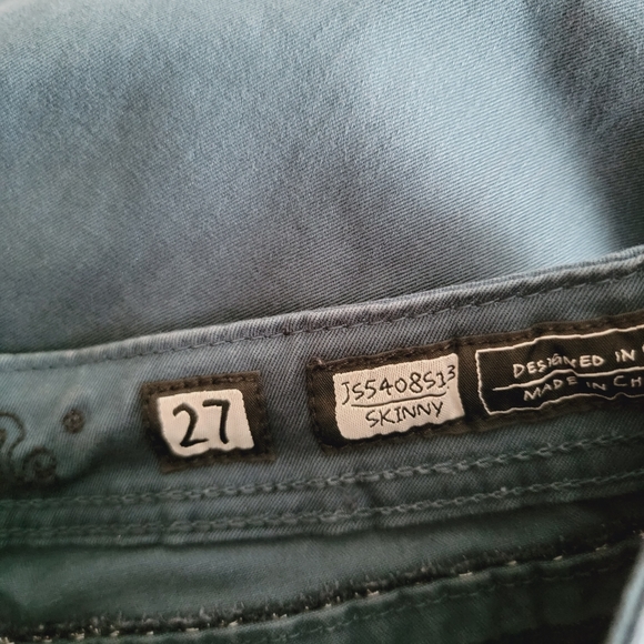 Miss Me Dark Teal Skinny Jeans - Picture 7 of 13